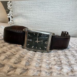 Men’s fossil watch, leather band